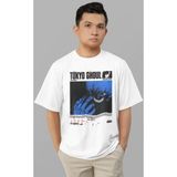 Sevbano Tasarım Tokyo Ghoul Ken Kaneki Kırıshıma Touka Baskılı Unisex Oversize Anime Karakter Tişört - Beyaz - 3XL