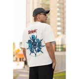 Sevbano We Are Not Your Kind Slipknot Baskılı Unisex Oversize Rock Metal Müzik Grubu Tişört - Beyaz - XS