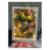 Sevcan sanat atölyesi 30x40x3 Ledli orjinal camlı derinlikli anı çiçek çerçevesi gül kutusu