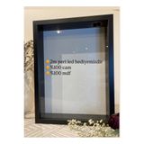 Sevcan sanat atölyesi 30x40x5 SİYAH camlı anı çerçevesi çiçek hatıra kutusu
