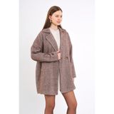 Sevde Uğur Kısa Kaşe Kaban - 476-Bordo - XS