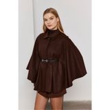 SevdeUgur Kahverengi Oversize Panço / Tesettür Tunik - Sevde Ugur
