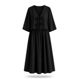 SevdeUgur Kimono Etek Yazlık Şık Siyah İkili Takım - Sevde Ugur