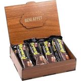 Sevdiklerinize Özel Ahşap Hediye Kutusunda 4 Adet Browni Intense ( Beni Affet Yazılı )