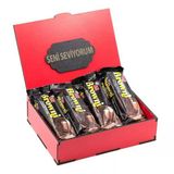 Sevdiklerinize Özel Kırmızı Ahşap Hediye Kutusunda 4 Adet Browni Intense ( Seni Seviyorum Yazılı )
