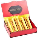 Sevdiklerinize Özel Kırmızı Ahşap Hediye Kutusunda 5 Adet Toblerone ( Hayırlı Olsun Yazılı )