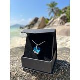 Sevdiklerinize Özel Monemel Mavi Swarovski Taşlı Kalp Kolye (Altın Kaplama) Aynı Gün Teslimat Hediye Kolye, Anneler Günü Hediyesi, Sevgiliye Hediye