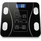 Sevedo 180 kg Dijital Cam Baskül Elektronik Tartı LCD Ekranlı Sıcaklık Göstergeli Hassas Vücut Tartısı - Siyah