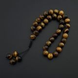 Seven Art Jewelry Doğal Taş 8Mm Kaplan Gözü 33Lü Tesbih, Erkek Hediye, El Yapımı Tesbih
