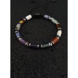 Seven Art Jewelry Doğal Taş Bileklik, Kaplangözü, Akik, Kiwi (Jasper),Ametist, Havlit, Yıldız Taşı, Hint Akiği, Sodali