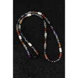 Seven Art Jewelry Doğal Taş Kolye, Kaplangözü, Akik, Kiwi (Jasper),Ametist, Havlit, Yıldız Taşı, Hint Akiği, Sodalit v