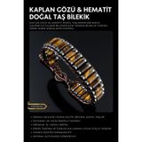 Seven Art Jewelry Kaplangözü Erkek Bileklik, Kaplan Gözü Bileklik, Doğal Taş Erkek Bileklik, Hediye Bileklik