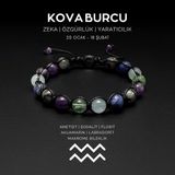 Seven Art Jewelry Kova Burcu Makrome Bileklik – Ametist, Sodalit, Florit, Akuamarin ve Labradorit Taşlı