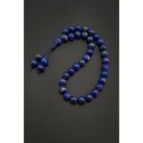 Seven Art Jewelry Orijinal Doğal Taş 8mm Lapis Lazuli Taşı 33'lü Tesbih, Erkek Hediye, El Yapımı Tesbih