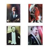 Seven Atatürk Posteri 35X50CM Karışık - 3 Adet - 001-Renkli