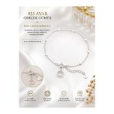 seven kuyumculuk 925 Ayar Gerçek Gümüş Pullu zincirli Kök Çakra Sembollü Halhal 24 cm Ayarlanabilir | Topraklanma, Güç ve Denge Temalı Kadın Ayak Bilekliği