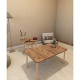 Seven Madame Home 3'lü Zigon Sehpa ve Orta Sehpa Atlas Çam - Atlantik Çam
