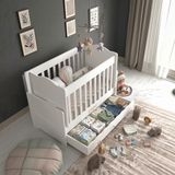 Seven Mademe Kids Club Masal Anne Yanı Beşik | %100 MDF | Çekmeceli | Sallanabilen | 50x90 cm