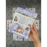 Seven Magic 12 Yaprak 82 Adet Mavi Post-It ve Sticker Seti / Yapışkanlı Kağıt / Post-It / Çıkartma / Etiket