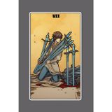 Seven of Swords - Tarot Card Notebook - Card No.61 (Color Ed.): A5 Ruled Lined Tarot Journal Diary Sketchbook Notebook - Seven of Swords (Deception and Caution)