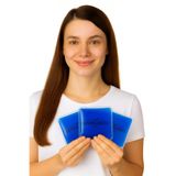 SEVENHILLSTURKEY (Kılıf Hediyeli) 3'lü Set 13x13 cm Soğuk & Sıcak Kompres Jel Paketi Termojel Buz Paketi Tekrar Kullanılabilir Ağrı Giderici Jel Ped