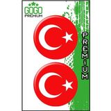 Sevenkardesler Turk Bayragı 1 (5X5 Cm) Ikılı Damla Etıket