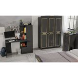 Sevenpal Tokyo Antrasit Çocuk ve Genç Odası ve Çalışma Masası - 194 X 130 X 52