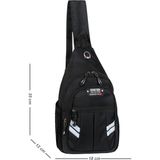 Seventeen 4901 Waterresistant Çapraz Askılı Göğüs ve Mini Sırt Çantası - Siyah (Body Bag)