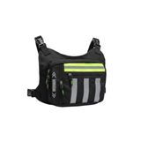 SEVENTEEN 4983 Motosiklet ve Bisiklet Kullanıcıları İçin Unisex Reflektörlü 3 Bölmeli Göğüs Çantası