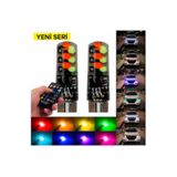Sevenyol Peugeot 301 T10 Park Ampülü 12 Led Rgb Uzaktan Kumandalı Aydınlatma