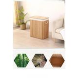 Sever Bambu2 Bölmeli Kirli Çamaşır Sepeti Dikdörtgen 52x35x50 Cm