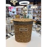 Sever Bej Hasır Oval Çamaşır Sepeti 48CM - 54