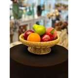 Sever Bej Sentetik Rattan Ayaklı Meyvelik 25X10CM - Kahverengi - YOK