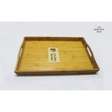 Sever İthalat Sever 40X28 cm Bambu Servis Tepsisi – Doğal Dikdörtgen Sunum ve Kahvaltı Tepsisi - Kahverengi - 40 X 28