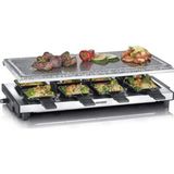 Severın Rg 2374 Raclette Doğal Izgara Taşlı, 1700, Plastik/paslanmaz Çelik, Siyah