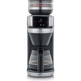 Severin Severın Tam Otomatik Filtre Kahve Makinesi, Öğütücü, 5 Kahve Derecesi, 100-350ML, 5'i 1 Arada Filtre Kahve Makinesi, LED Ekran, Sıcak Tutma Fonksiyonlu, Cam Sürahi, Filka, Mat Siyah, Paslanmaz Çelik,