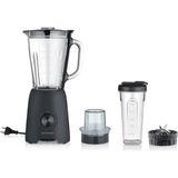 Severin Stand Mikser, Smoothie Makinesi, Elektrikli Blender, 1,5 L, 2 Seviye, Darbe Fonksiyonu, Bulaşık Makinesinde Yıkanabilir Parçalar, Paslanmaz Çelik Bıçak, Taşınabilir Kap ve Öğütücü Aparatı Dahi - Siyah