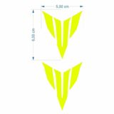 SEVGENT Yamaha Mt ile uyumlu Logo 5 X 5 Cm Flo Sarı Sticker 2 Li