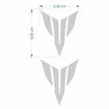 SEVGENT Yamaha Mt ile uyumlu Logo 5 X 5 Cm Gri Sticker 2 Li