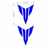 SEVGENT Yamaha Mt ile uyumlu Logo 5 X 5 Cm Mavi Sticker 2 Li