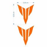 SEVGENT Yamaha Mt ile uyumlu Logo 5 X 5 Cm Turuncu Sticker 2 Li