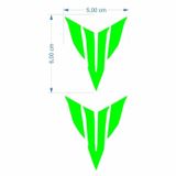 SEVGENT Yamaha Mt ile uyumlu Logo 5 X 5 Cm Yeşil Sticker 2 Li