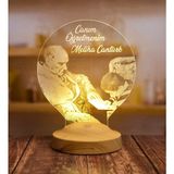 Sevgi Lambası 3D Görünümlü Atatürk Baş Öğretmen Led Lamba