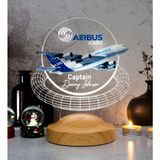 Sevgi Lambası Airbus A380 Yolcu Uçağı Renkli Baskılı Kişiye Özel 3D Led Lamba, Uçak - Pilot Hediyesi
