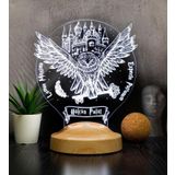 Sevgi Lambası Harry Potter Hediyesi Hogwarts Hedwig 3d Led Lamba, Hediye Baykuş Gece Lambası, Harry Potter Hediye