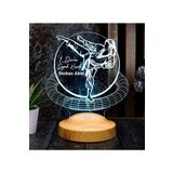 Sevgi Lambası Kadın Karateci Hediyesi, Karate Tekvando Judo Sporcuya Hediye 3d Led Lamba