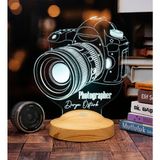 Sevgi Lambası Kişiye Özel 3D Fotoğrafçı Hediyesi Led Lamba