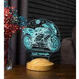 Sevgi Lambası Motor Racing Motosiklet Hayranına Hediye, Motogp 3d Boyutlu Led Lamba