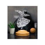 Sevgi Lambası Ramazan Hediyesi, Semazen 3D Led Lamba, Mevlana, Semazen Tasarımlı Gece Lambası, Mevlana Semazenleri