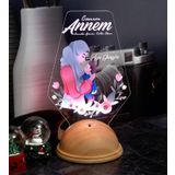 Sevgi Lambası Tesettürlü Anneye Hediye Anne Ve Erkek Bebek Led Lamba, Anneler Gününe Özel Hediyesi Gece Lambası